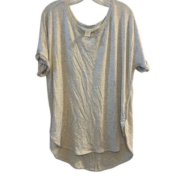 Matty M Women's XL Gray Short Sleeve Hi-Lo Casual Top - Picture 1 of 15